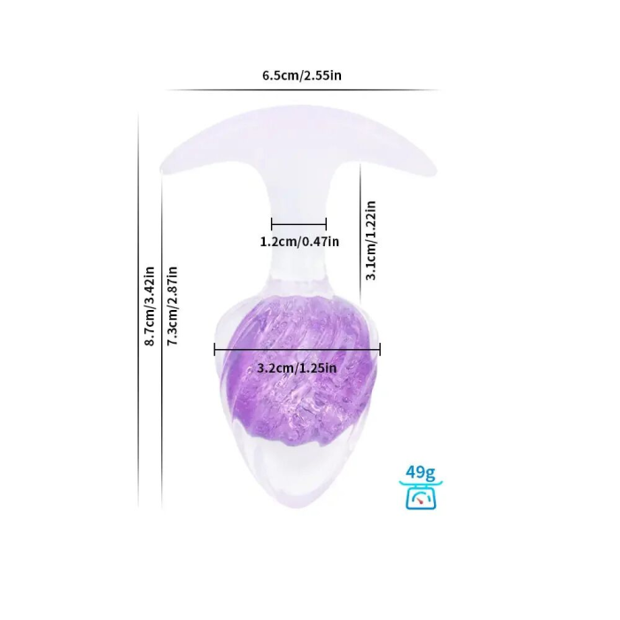 Анальна пробка Liebe Seele Icecream-shaped Crystal Anal Plug - Purple Small