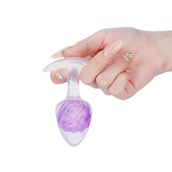 Анальна пробка Liebe Seele Icecream-shaped Crystal Anal Plug - Purple Small