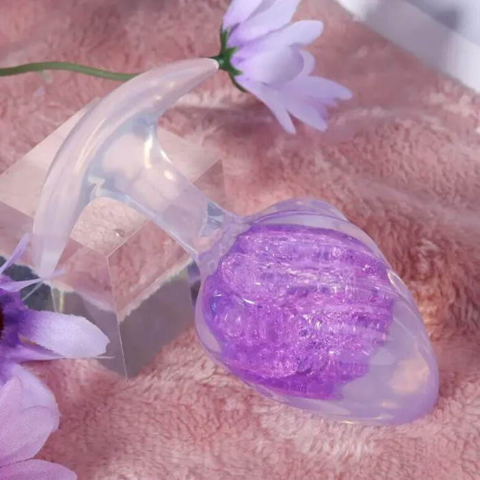 Анальна пробка Liebe Seele Icecream-shaped Crystal Anal Plug - Purple Medium
