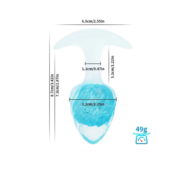 Анальна пробка Liebe Seele Icecream-shaped Crystal Anal Plug - Blue Small