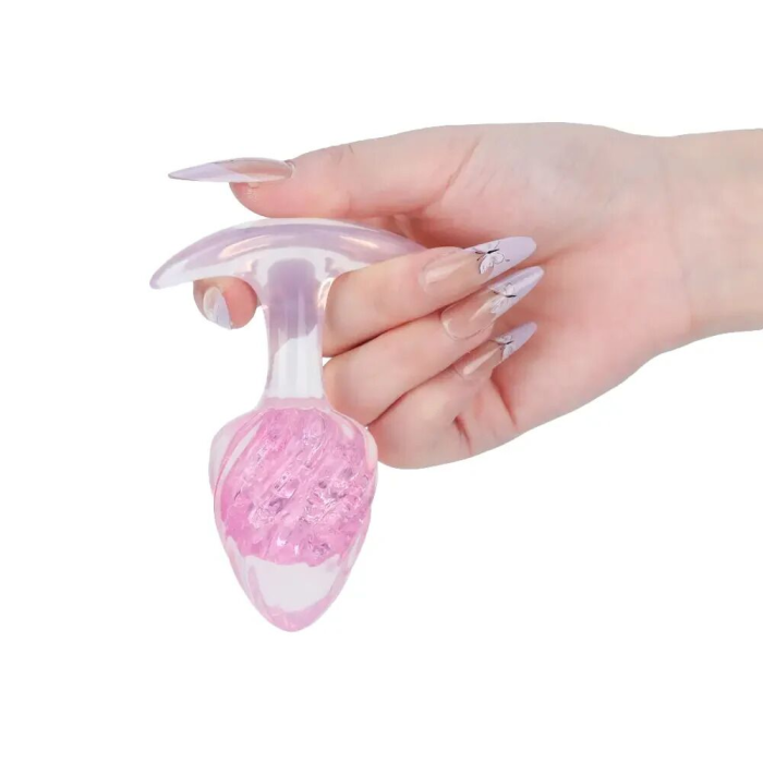 Анальна пробка Liebe Seele Icecream-shaped Crystal Anal Plug - Pink Small