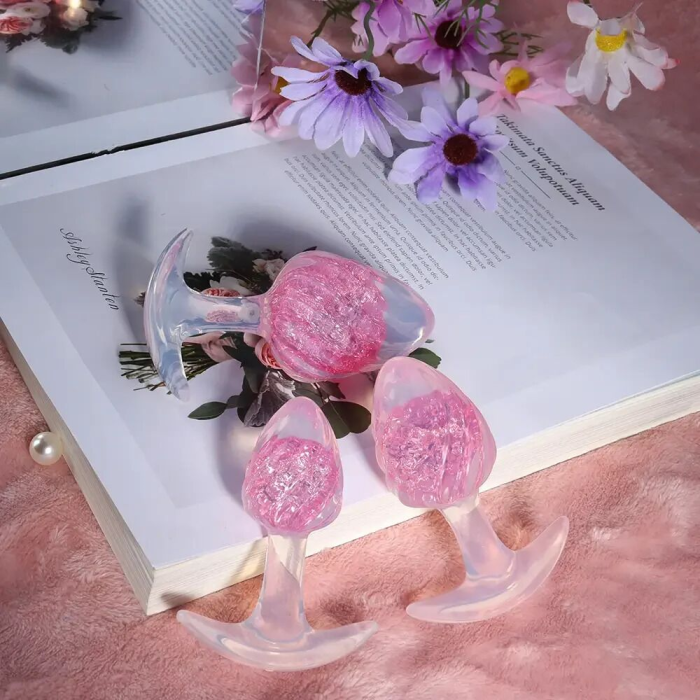 Анальна пробка Liebe Seele Icecream-shaped Crystal Anal Plug - Pink Medium
