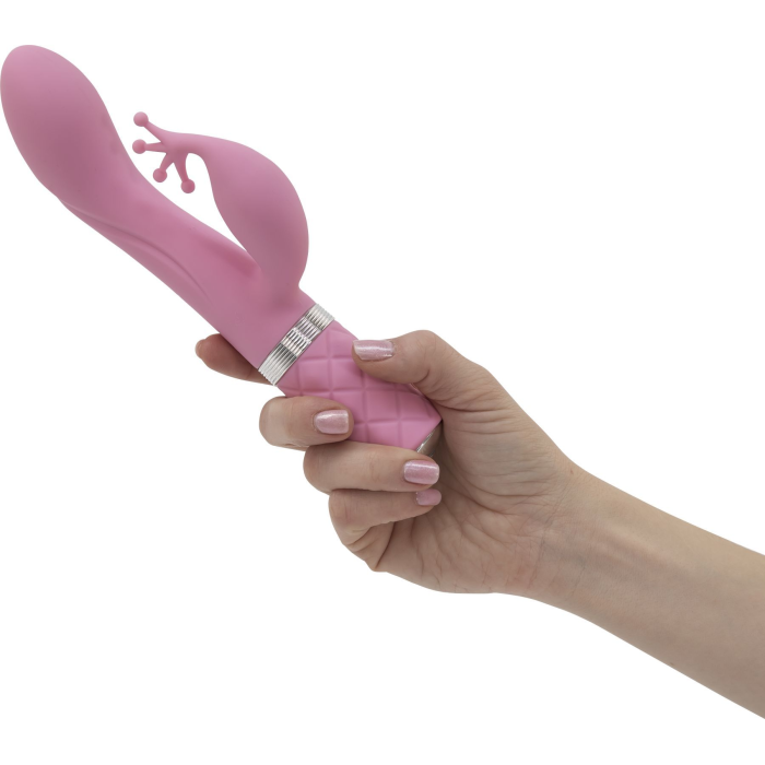 Розкішний вібратор-кролик Pillow Talk - Kinky Pink з кристалом Сваровські, потужний
