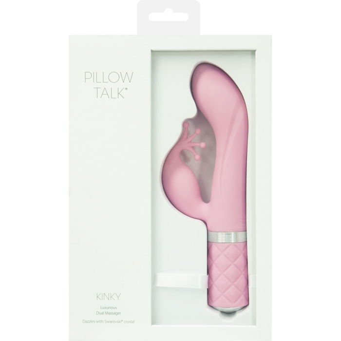 Розкішний вібратор-кролик Pillow Talk - Kinky Pink з кристалом Сваровські, потужний