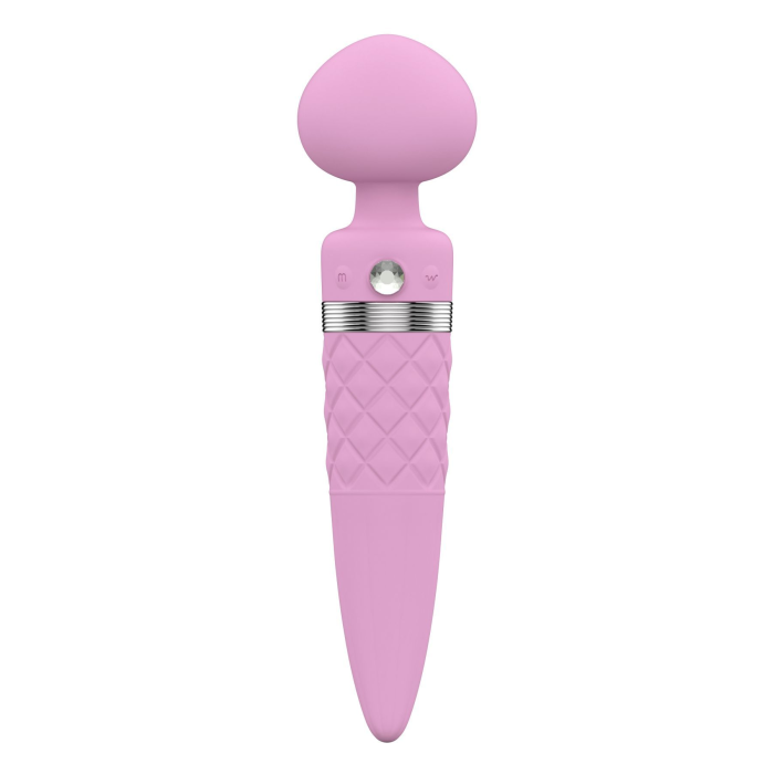 Вібромасажер 2в1 PILLOW TALK - Sultry Pink, класичний масажер і вібратор з ротацією, підігрів