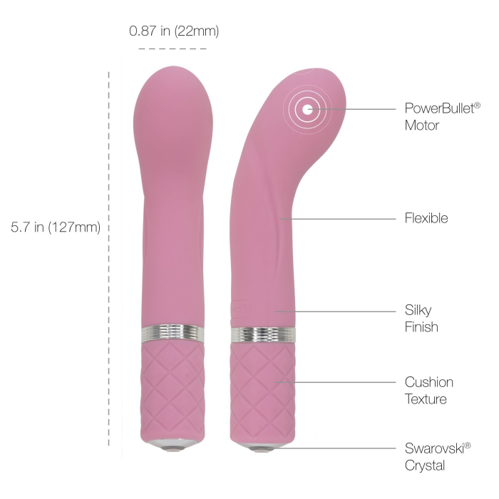 Розкішний вібратор Pillow Talk - Racy Pink з кристалом Swarovski для точки G, подарункове паковання