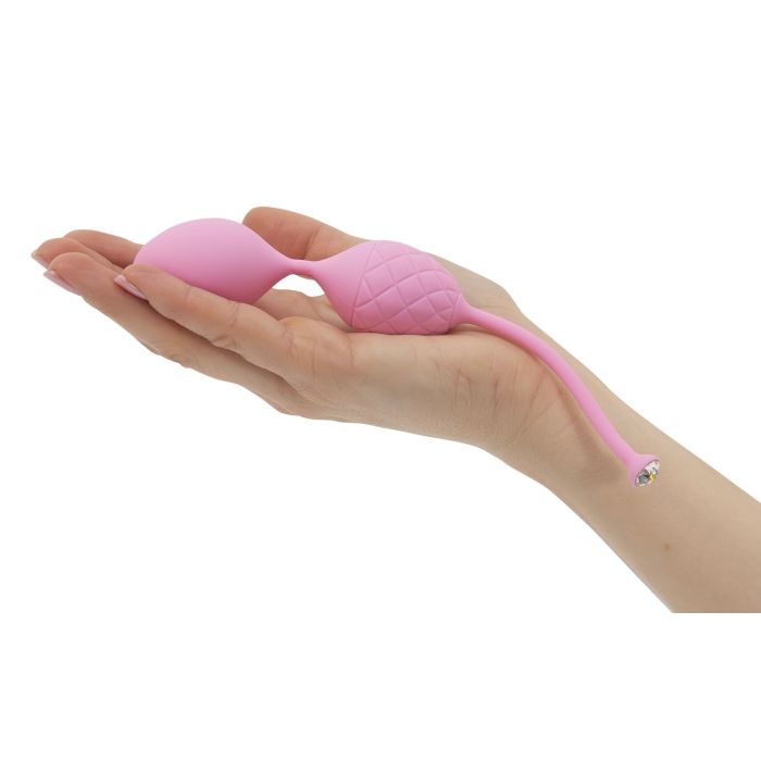 Розкішні вагінальні кульки PILLOW TALK - Frisky Pink з кристалом, діаметр 3,2 см, вага 49-75гр
