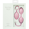 Розкішні вагінальні кульки PILLOW TALK - Frisky Pink з кристалом, діаметр 3,2 см, вага 49-75гр