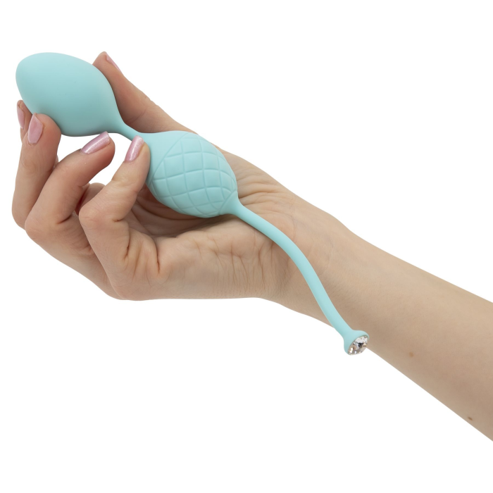 Розкішні вагінальні кульки PILLOW TALK - Frisky Teal з кристалом, діаметр 3,2 см, вага 49-75 гр