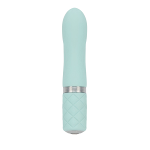 Розкішний вібратор PILLOW TALK - Flirty Teal з кристалом Swarovski, гнучка головка