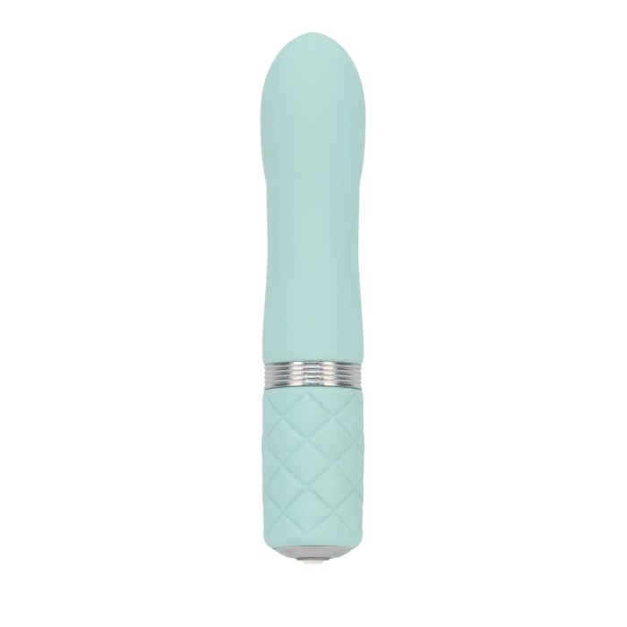 Розкішний вібратор PILLOW TALK - Flirty Teal з кристалом Swarovski, гнучка головка