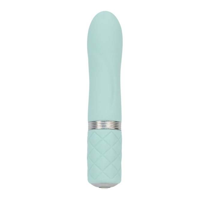Розкішний вібратор PILLOW TALK - Flirty Teal з кристалом Swarovski, гнучка головка