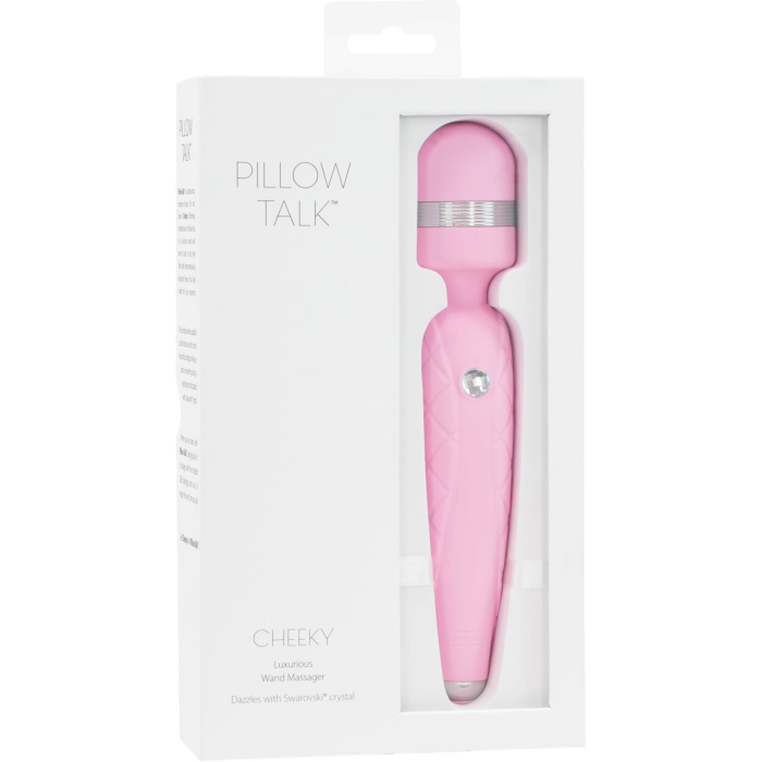 Розкішний вібромасажер PILLOW TALK - Cheeky Pink з кристалом Swarovsky, плавне підвищення потужності