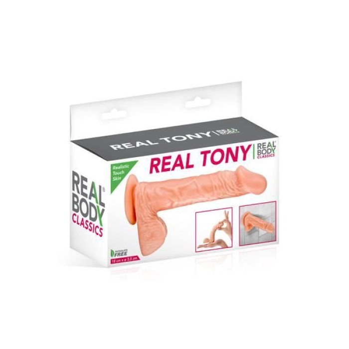 Фалоімітатор Real Body — Real Tony Flash, TPE, діаметр 3,5 см