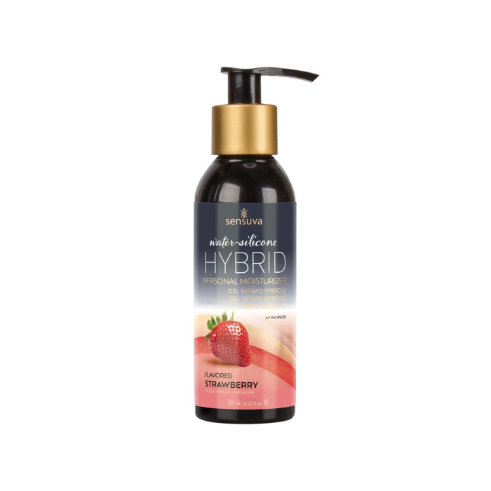 Змазка водно-силіконова Sensuva Hybrid Strawberry (125 мл) без цукру, можна для оральних пестощів