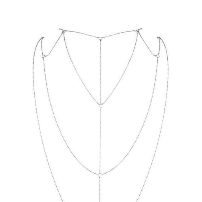 Ланцюжок для спини Bijoux Indiscrets Magnifique Back and Cleavage Chain - Silver, прикраса для тіла
