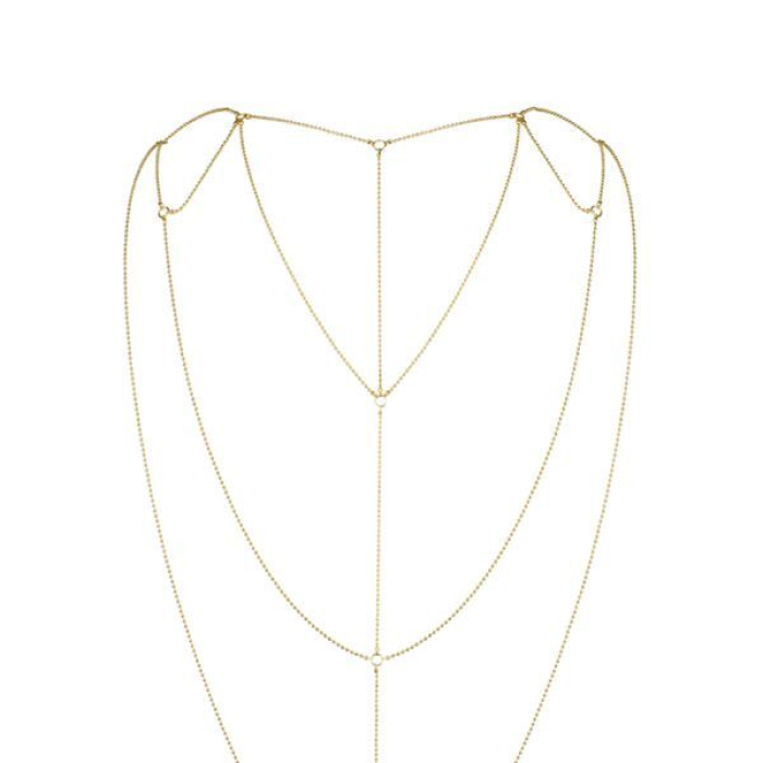 Ланцюжок для спини Bijoux Indiscrets Magnifique Back and Cleavage Chain - Gold, прикраса для тіла
