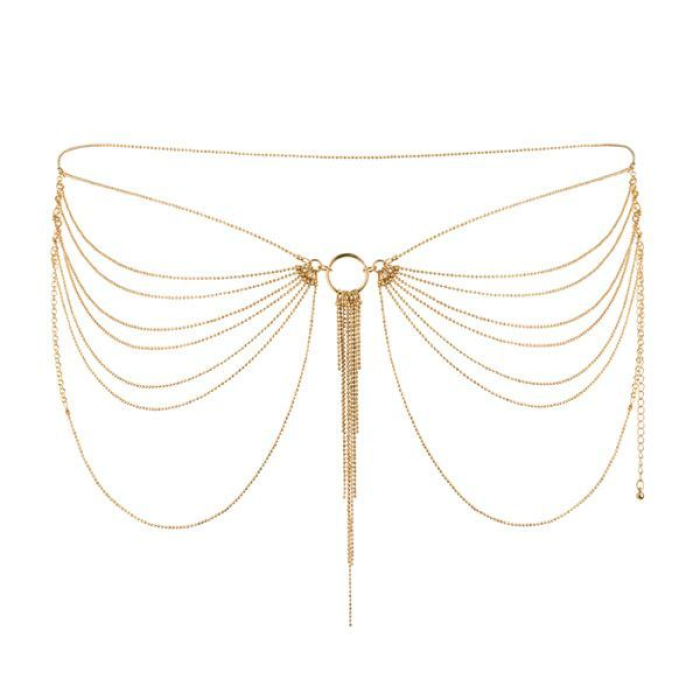 Ланцюжок на трусики або ліф Bijoux Indiscrets MAGNIFIQUE Waist Chain - Gold, прикраса на тіло