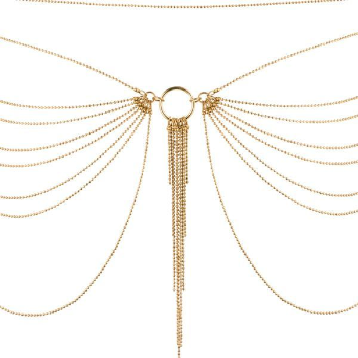Ланцюжок на трусики або ліф Bijoux Indiscrets MAGNIFIQUE Waist Chain - Gold, прикраса на тіло