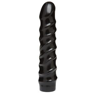 Дилдо Doc Johnson CodeBlack - 8 Inch Raging Vac-U-Lock із стимулювальним рельєфом, діаметр 3,8 см