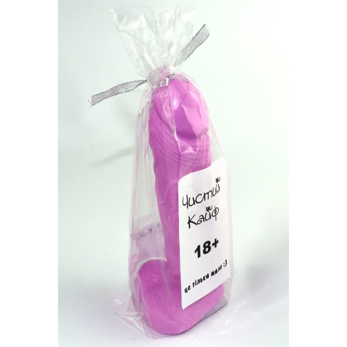 Мыло в форме пениса Чистый Кайф Violet size L, крафтове мило-член, натуральне