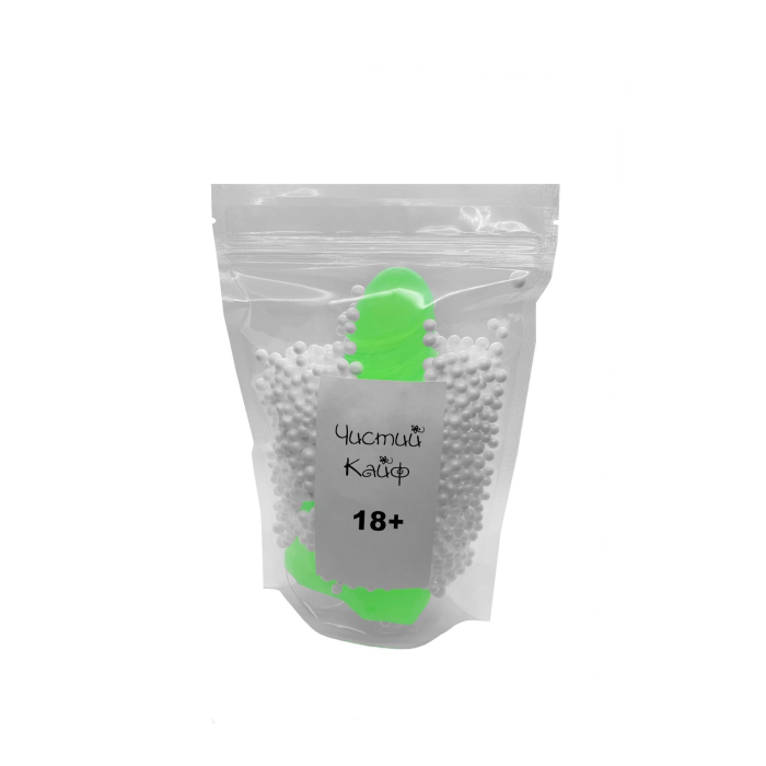 Мило у формі пеніса Чистий Кайф Green size M, крафтове мило-член, натуральне