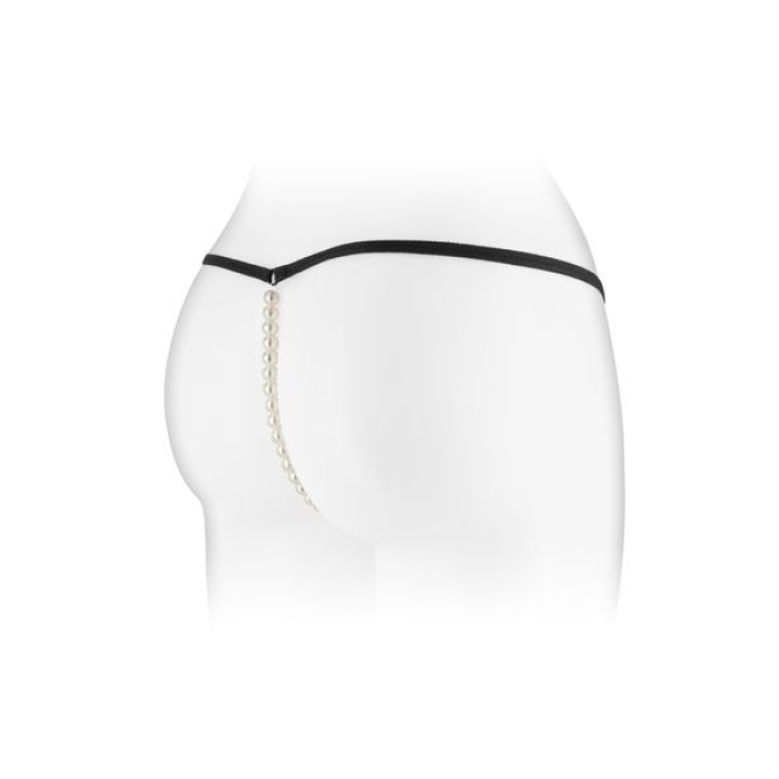 Трусики-стрінги з перлинною ниткою Fashion Secret VENUSINA Black