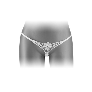 Трусики-стрінги з доступом Fashion Secret DANUTA White