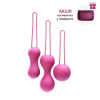 Набір вагінальних кульок Je Joue - Ami Fuchsia, діаметр 3,8-3,3-2,7см, вага 54-71-100гр + подарунок косметичка