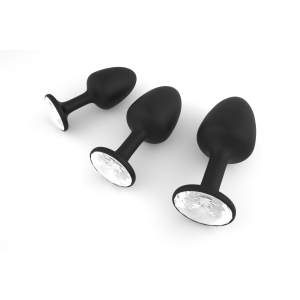 Анальна пробка Dorcel Geisha Plug Diamond L з кулькою всередині, створює вібрації, макс. діаметр 4см