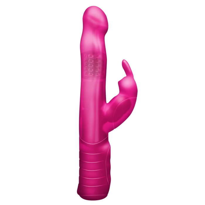 Вібратор-кролик Dorcel Baby Rabbit Pink з перлинним масажем і головкою, що обертається