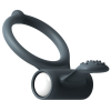 Ерекційне кільце Dorcel Power Clit Black V2 з вібрацією та язичком з щіточкою
