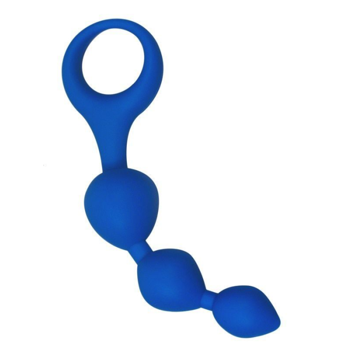 Анальні кульки Alive Triball Blue, силікон, макс. діаметр 2 см