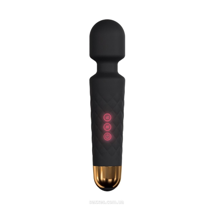 Мінівібромасажер Dorcel Wand Wanderful Black потужний, водонепроникний, 18 режимів роботи