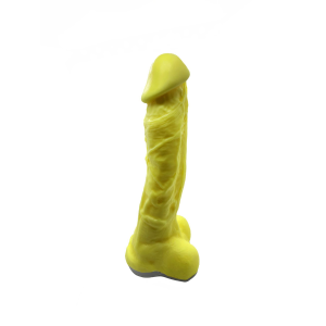 Мило у формі пеніса Чистий Кайф Yellow size XL, крафтове мило-член, натуральне