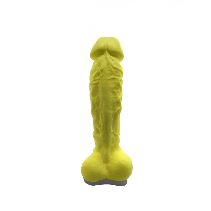 Мило у формі пеніса Чистий Кайф Yellow size XL, крафтове мило-член, натуральне