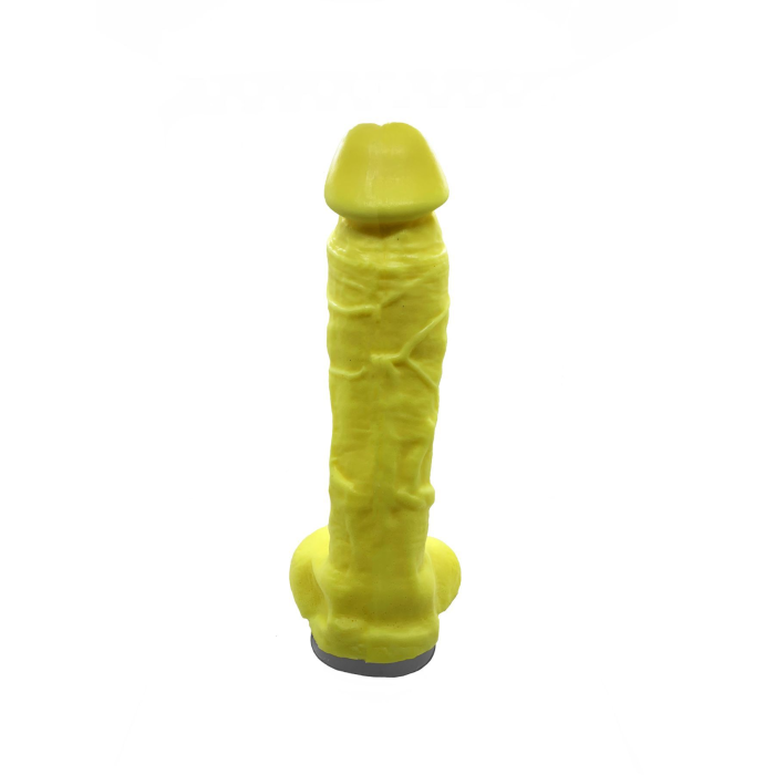 Мило у формі пеніса Чистий Кайф Yellow size XL, крафтове мило-член, натуральне