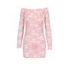 Прозора сорочка з довгим рукавом Passion YOLANDA CHEMISE XXL/XXXL, pink, трусики