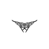 Трусики мереживні з доступом Passion Exclusive VIOLANTE THONG XXL/XXXL, black