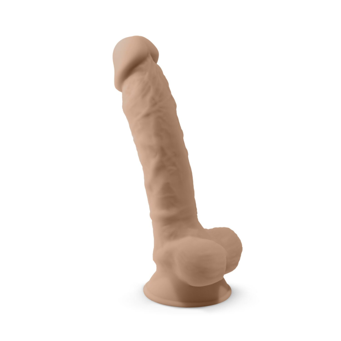 Фалоімітатор SilexD Vetus Flesh (MODEL 1 size 8in), двошаровий, силікон + Silexpan, діаметр 4,2см