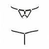 Трусики стрінги зі стреп Passion Exclusive ARMANDA THONG S/M, black