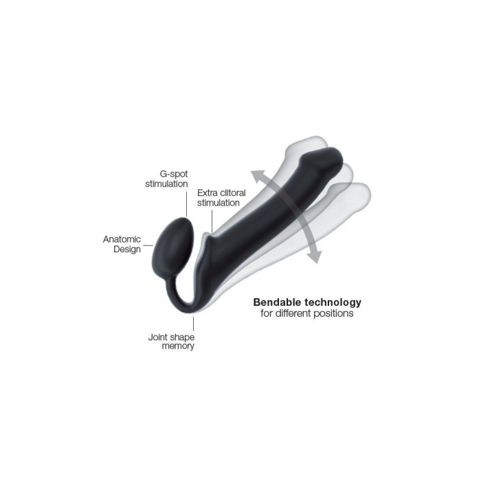 Безремінний страпон Strap-On-Me Violet XL, повністю регульований, діаметр 4,5 см