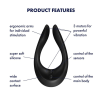 Вібратор для пар Satisfyer Endless Joy Black, 3 незалежні мотори, багатофункціональний