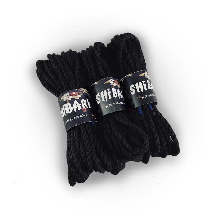Джутова мотузка для Шибарі Feral Feelings Shibari Rope, 8 м чорна