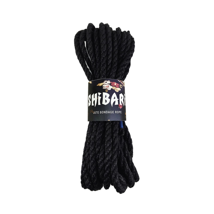 Джутова мотузка для Шибарі Feral Feelings Shibari Rope, 8 м чорна