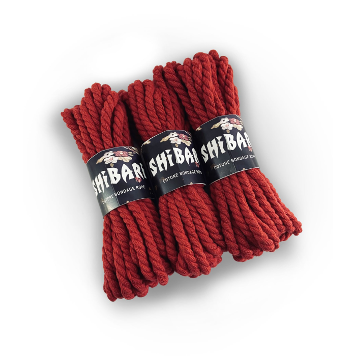 Бавовняна мотузка для шібарі Feral Feelings Shibari Rope, 8 м червона
