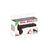 Фалоімітатор на присосці Real Body — Real Bruce Black, TPE, діаметр 4,2 см