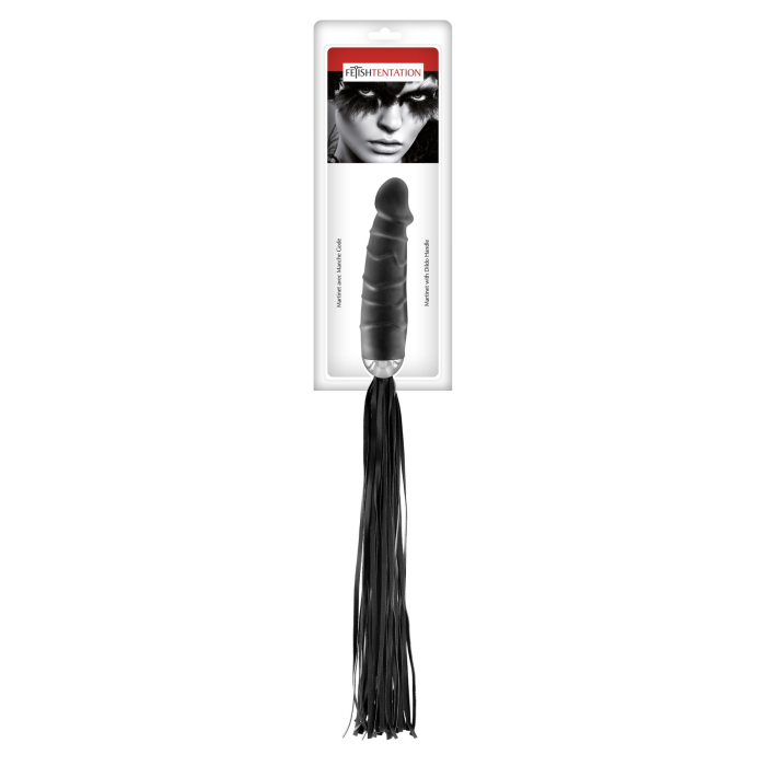 Флогер з ручкою-дилдо Fetish Tentation Whip with Dildo Handle