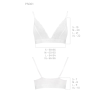 Еластичний топ з мереживом Passion PS001 TOP M, white