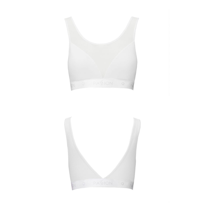 Топ з прозорою вставкою Passion PS002 TOP L, white